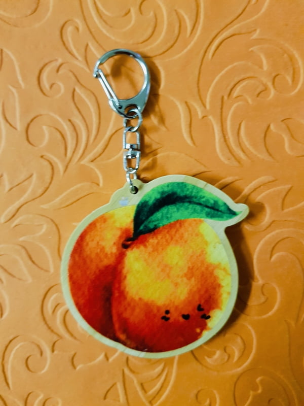 Cute Peach Keychain Cute Peach Keychain